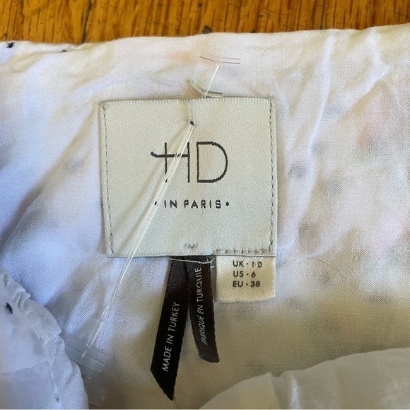 Anthropologie HD In Paris One Shoulder White Watermelon Print Dress Size 6 - Picture 8 of 9